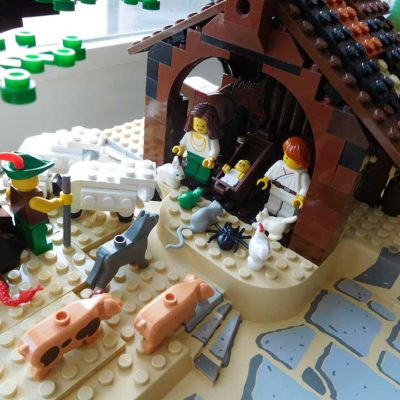 レゴで作った馬小屋1